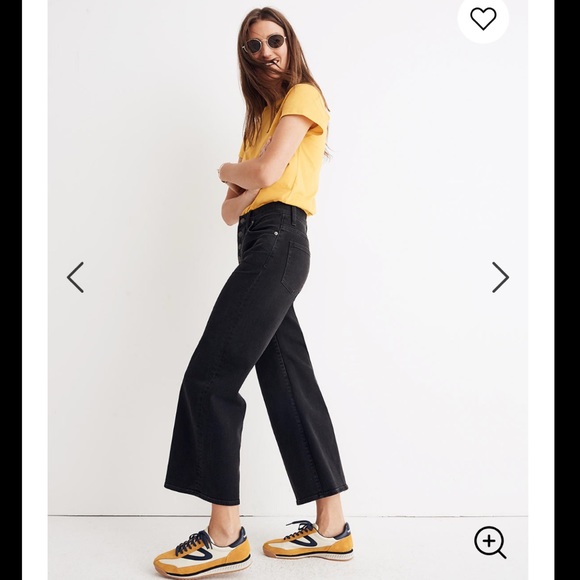 🆕 Madewell button front crop wide leg jeans - Picture 2 of 6